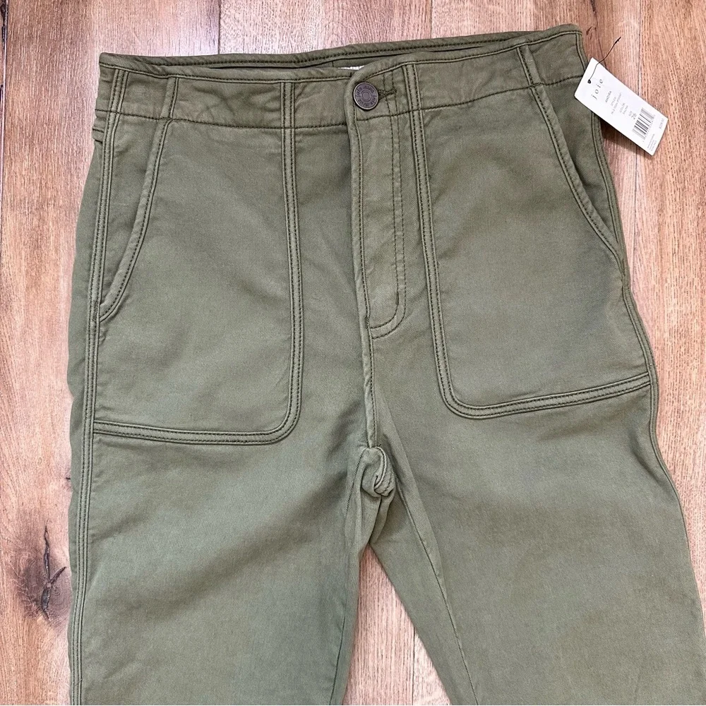NWT Joie Andira Slim Olive Green Utility Pants Size 26 - Picture 3 of 11